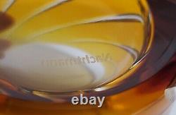Nachtmann Skin Tumbler Double Old Fashioned Lowball Whiskey Glass Amber Gold
