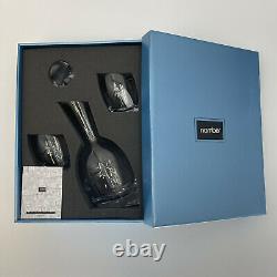 Nambe Tilt Decanter Set & 2 Double Old Fashioned Glasses 5800 New In Box