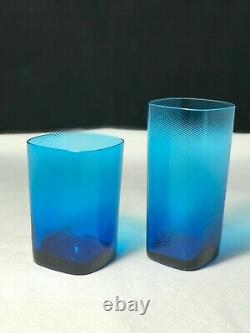 Nasonmoretti Double Old Fashioned Glass / Highball Glass (Turquoise) Set of 2
