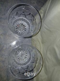 New 2001 Waterford Crystal Universal Wishes DOF Double Old Fashioned Glasses Set