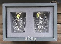 New 2001 Waterford Crystal Universal Wishes DOF Double Old Fashioned Glasses Set