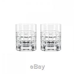 New Fine Crystal London Double Old Fashioned Glasses, Pair
