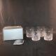 New Hoya Crystal Double Old Fashioned Glasses Set of 4 CYT7133U Made in Japan