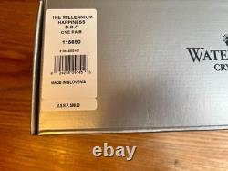 New In Box Set of 2 WATERFORD Crystal Millennium Series Prosperity Pattern Toast