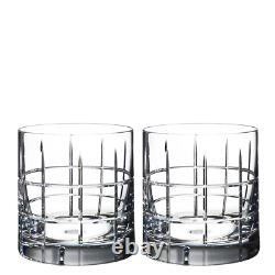 New Orrefors Street Crystal Double Old Fashioned Pair #6540104 Brand Nib F/sh
