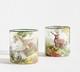 New Pottery Barn S/4 Fantastical Forest Decal Double Old Fashioned Glasses
