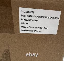 New Pottery Barn S/4 Fantastical Forest Decal Double Old Fashioned Glasses