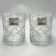 New Ralph Lauren BROGAN Lead Crystal Double Old Fashioned 2 Glasses Germany