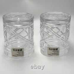 New Ralph Lauren BROGAN Lead Crystal Double Old Fashioned 2 Glasses Germany