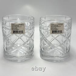 New Ralph Lauren BROGAN Lead Crystal Double Old Fashioned 2 Glasses Germany