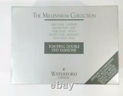 New WATERFORD Crystal MILLENIUM COLLECTION Double Old Fashioned GLASS Set of 2