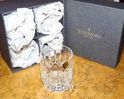 New WATERFORD Crystal WESTHAMPTON Double Old Fashioned Tumbler Glasses 4 UNUSED