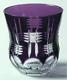 New WATERFORD Simply Pastel LILAC Double Old Fashioned DOF Glasses PAIR (2) NOS