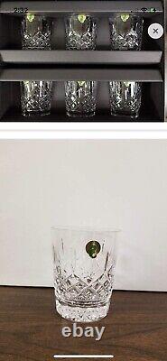 New Waterford Crystal Lismore Double Old Fashioned Glasses Set of 6
