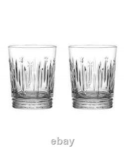 New Waterford Winter Wonders Midnight Frost Double Old Fashioned Glasses (2)