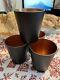 New Williams Sonoma Black Matte & Copper Double Old-Fashioned Glasses-s Of 4
