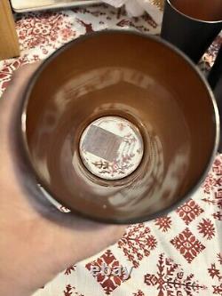 New Williams Sonoma Black Matte & Copper Double Old-Fashioned Glasses-s Of 4