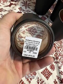 New Williams Sonoma Black Matte & Copper Double Old-Fashioned Glasses-s Of 4