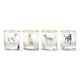 New Williams Sonoma Plymouth Hunting Dogs Double Old Fashioned Glasses Set of 4