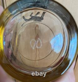 New Williams Sonoma Plymouth Hunting Dogs Double Old Fashioned Glasses Set of 4