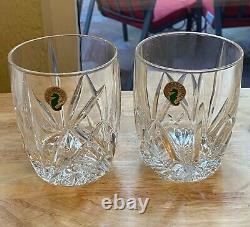 New in Box Set of 2 Waterford Crystal Double Old Fashioned Glasses with Sticker
