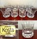New with Label Set 8 KOSTA Sweden Glass PRINCE 12 oz. Double Old Fashioned Tumblers