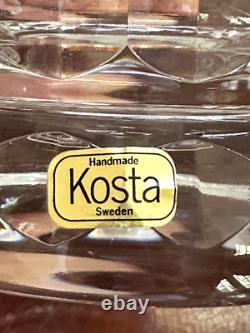 New with Label Set 8 KOSTA Sweden Glass PRINCE 12 oz. Double Old Fashioned Tumblers