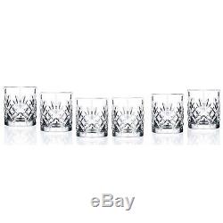ORIGINAL 6-piece Double Old Fashioned Crystal Glasses Set By Lorenzo Melodia