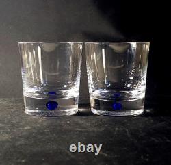 ORREFORS INTERMEZZO DBL OLD FASHIONED GLASSES, Blown Crystal, 3 7/8, 12 Oz, 2PC
