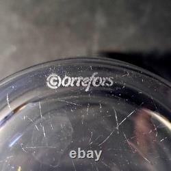 ORREFORS INTERMEZZO DBL OLD FASHIONED GLASSES, Blown Crystal, 3 7/8, 12 Oz, 2PC