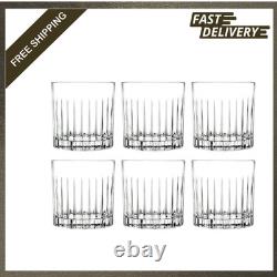 Old Fashioned Glasses Set of 6 Crystal Tumblers 12 oz Whiskey Bourbon Water