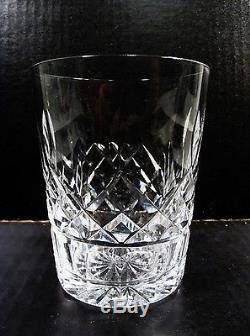 Old Irish WATERFORD Crystal LISMORE 4 Double Old Fashioned Tumblers