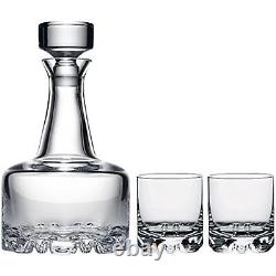 Orrefors 274181 Erik 3 Piece Decanter and 2 Double Old Fashioned Glasses, OS