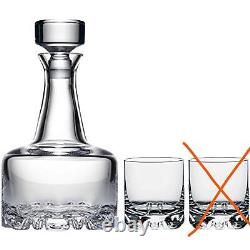 Orrefors 283586 Erik Set, MISSING 1 GLASS Decanter 1 Double Old Fashioned Glass