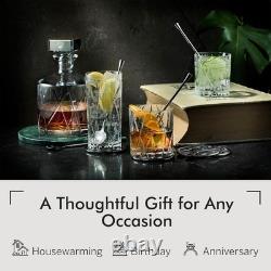 Orrefors City Double Old Fashioned Glass 11 Fl Oz Asymmetric Crystal Set of 4