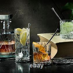 Orrefors City Double Old-Fashioned and Highball Glass Set of 8