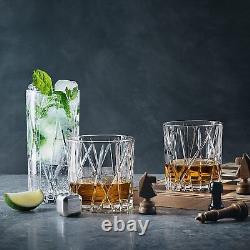 Orrefors City Double Old-Fashioned and Highball Glass Set of 8