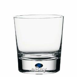Orrefors Crystal Intermezzo Blue Double Old Fashioned Glass (Set of Four)