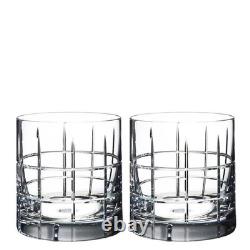 Orrefors Crystal Street Double Old Fashioned Glass Pair Set of 2 Orrefors Crystal Street Double Old Fashioned Glass Pair Set of 2