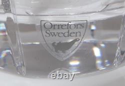 Orrefors Crystal, Sweden, STREET, Double Old Fashioned, 3 1/2 LOT OF 2 withBox