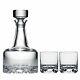Orrefors Erik 3 Piece Set, Decanter and 2 Double Old Fashioned Glasses, One