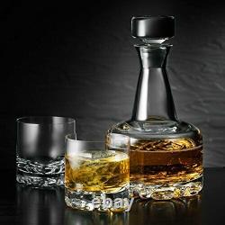 Orrefors Erik 3 Piece Set, Decanter and 2 Double Old Fashioned Glasses, One