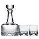 Orrefors Erik 3 Piece Set, Decanter and 2 Double Old Fashioned Glasses, One si