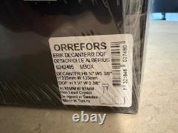Orrefors Erik 3-Piece Whiskey Decanter & 2 Double Old Fashioned Glasses Crystal