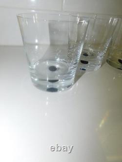 Orrefors INTERMEZZO BLACK Double Old Fashioned, 4 Tall Black Set of 4 Boxed