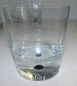 Orrefors INTERMEZZO BLACK Double Old Fashioned, 4 Tall Black Set of 4 Boxed