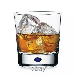 Orrefors Intermezzo Blue Double Old Fashioned Glass, 11 Ounce, Set of 2