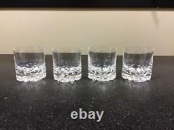 Orrefors Kosta Boda Erik Double Old Fashioned Glass Set of Four NEW without Box