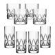 Orrefors Peak Double Old-Fashioned and Highball Glass Set of 8