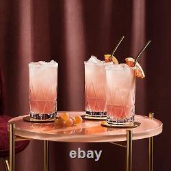 Orrefors Peak Double Old-Fashioned and Highball Glass Set of 8